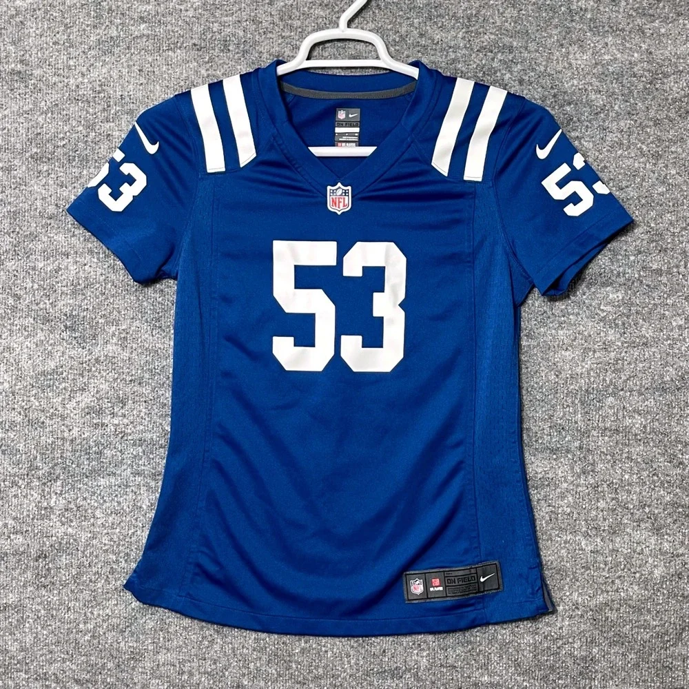 Nike‎ Indianapolis Colts Darius Leonard 53 NFL Jersey Womens Small Blue White